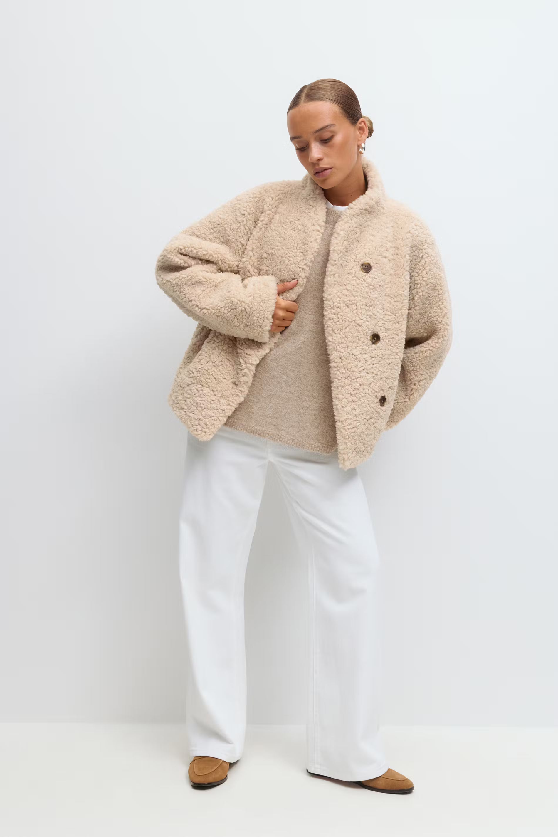 „Pile" Jacke Beige