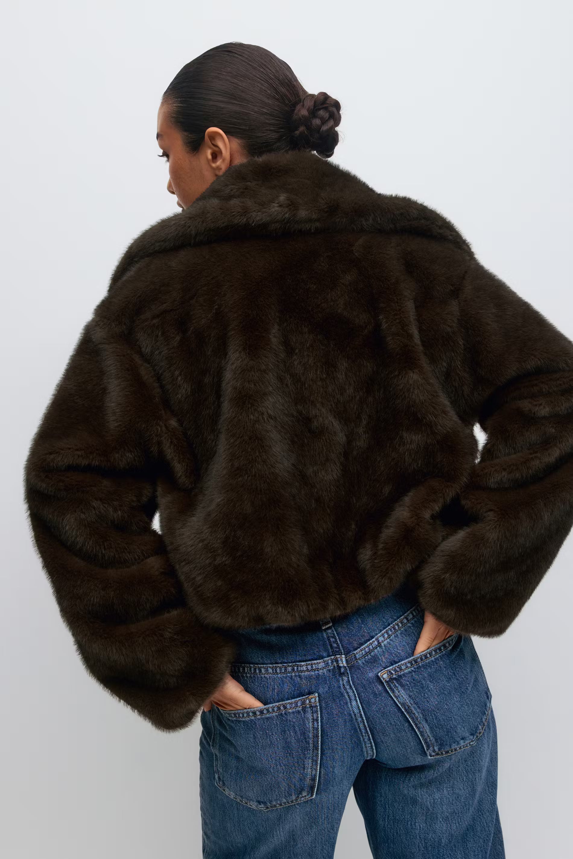 „Fur" Jacke Braun