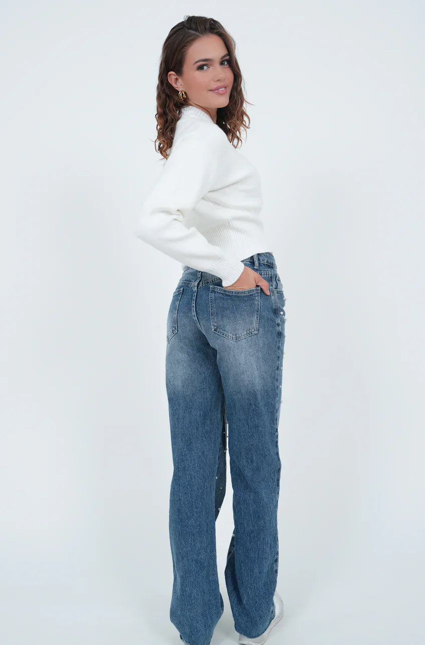 „Pearl" Jeans Blau