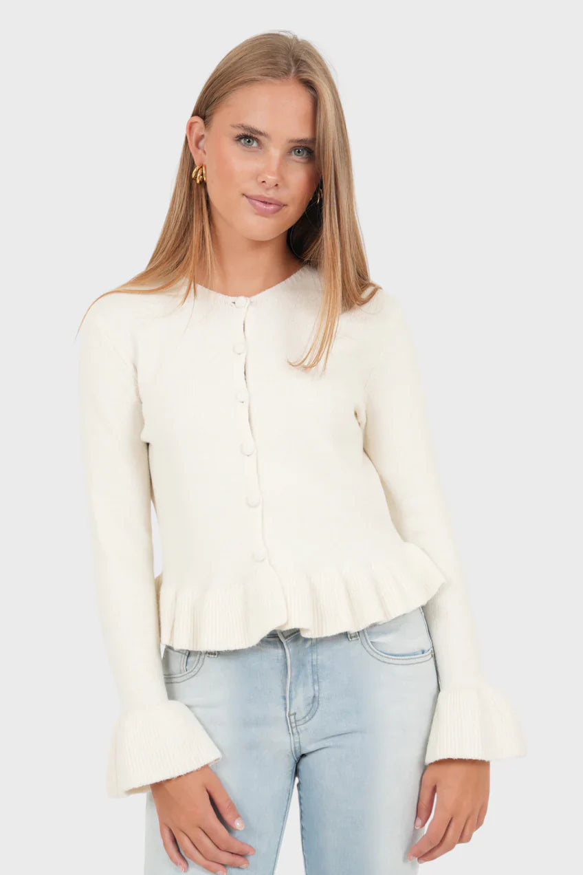 „Eloise" Cardigan Weiß