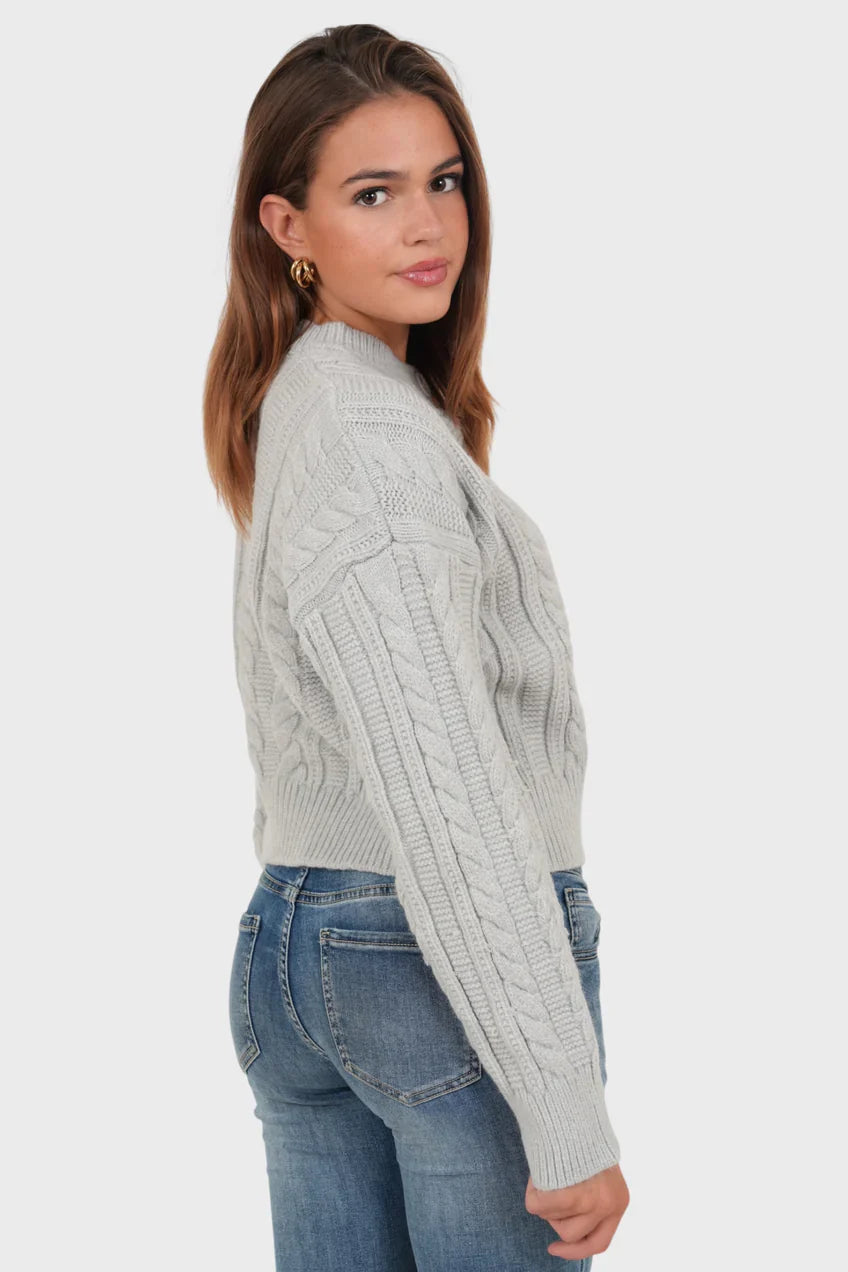 „Olivia" Strickjacke Grau