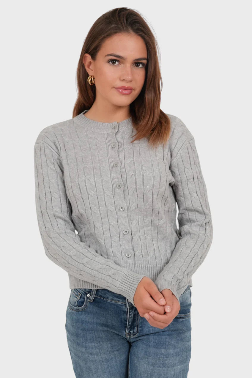 „Lily" Strickjacke Grau