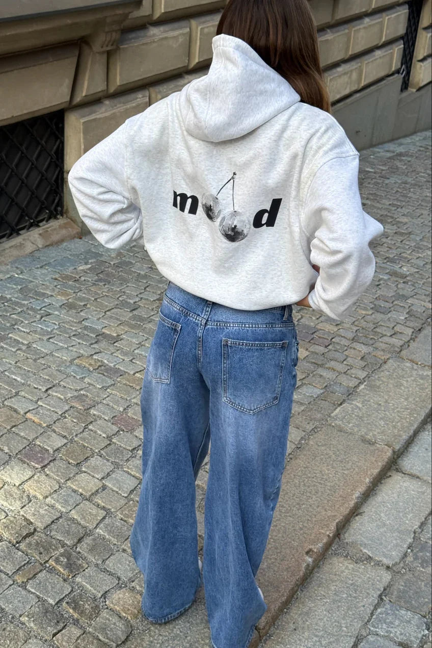 „Disco" Hoodie Grau