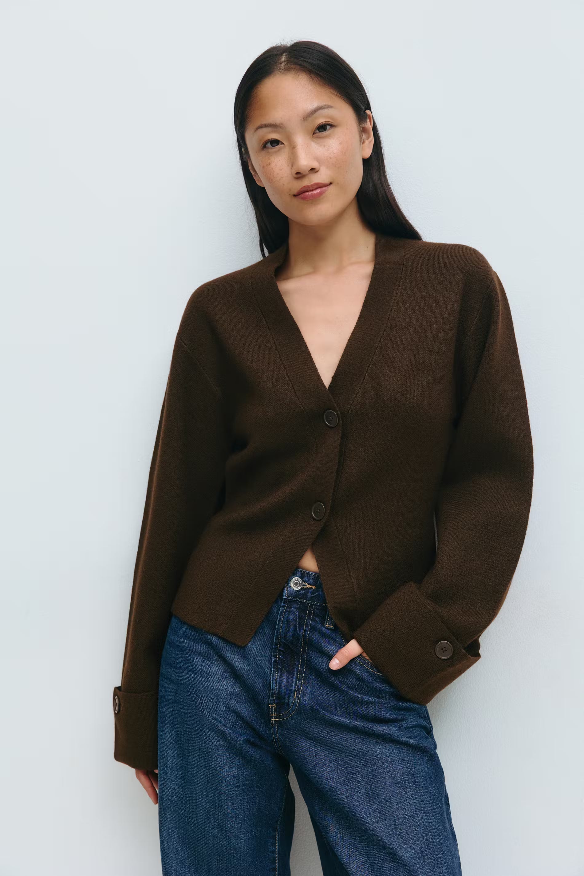 Knitted sculptured cardigan