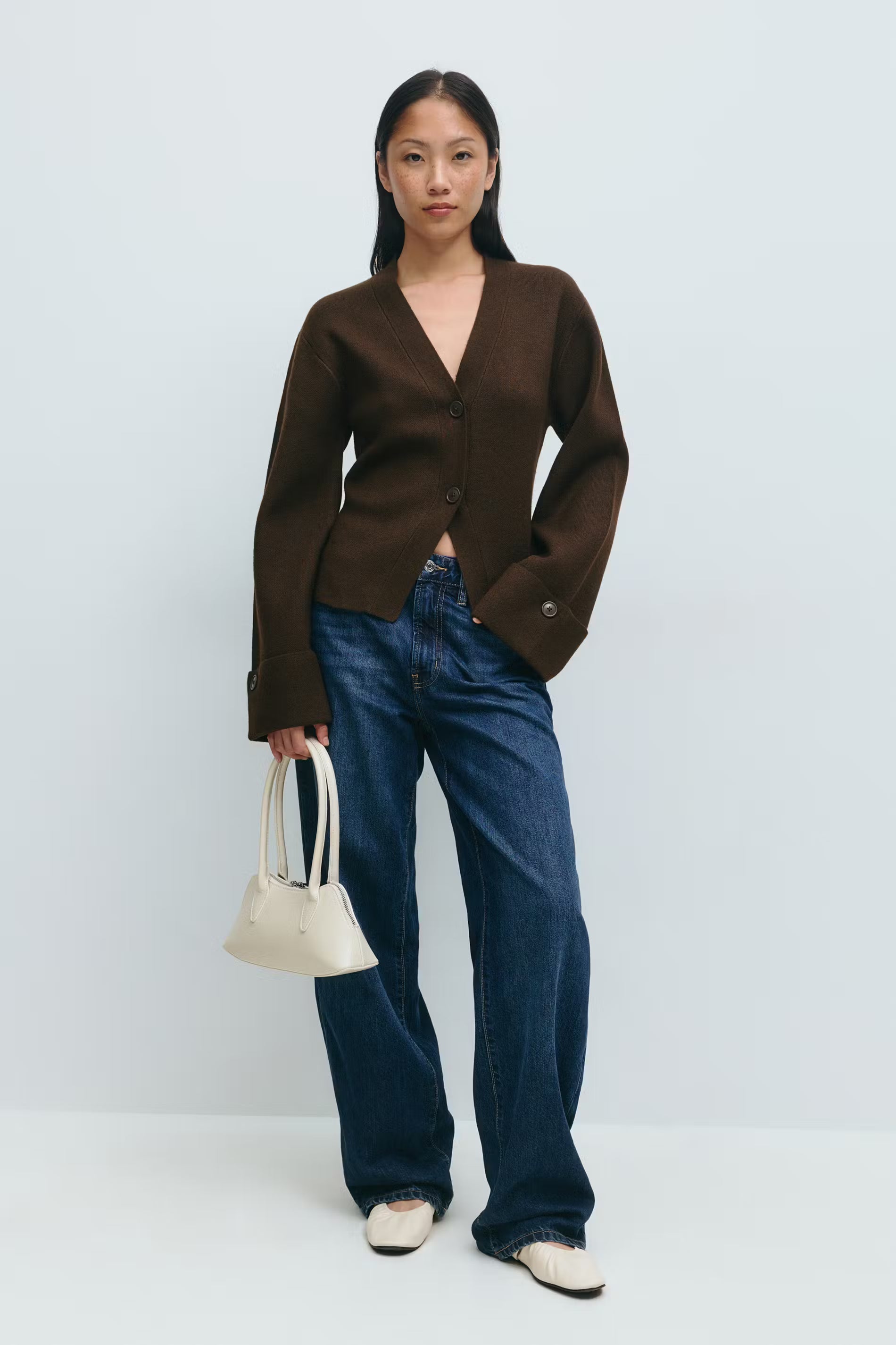 Knitted sculptured cardigan