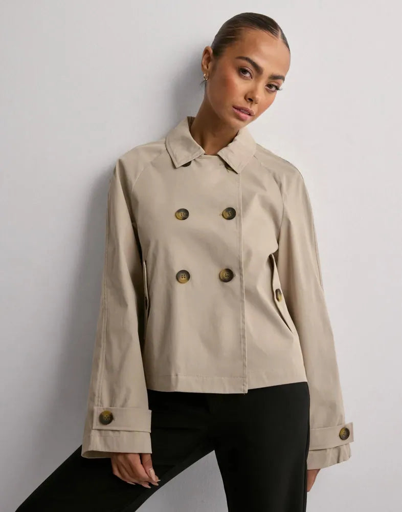 Trenchcoat Kurz-ohne Bändel