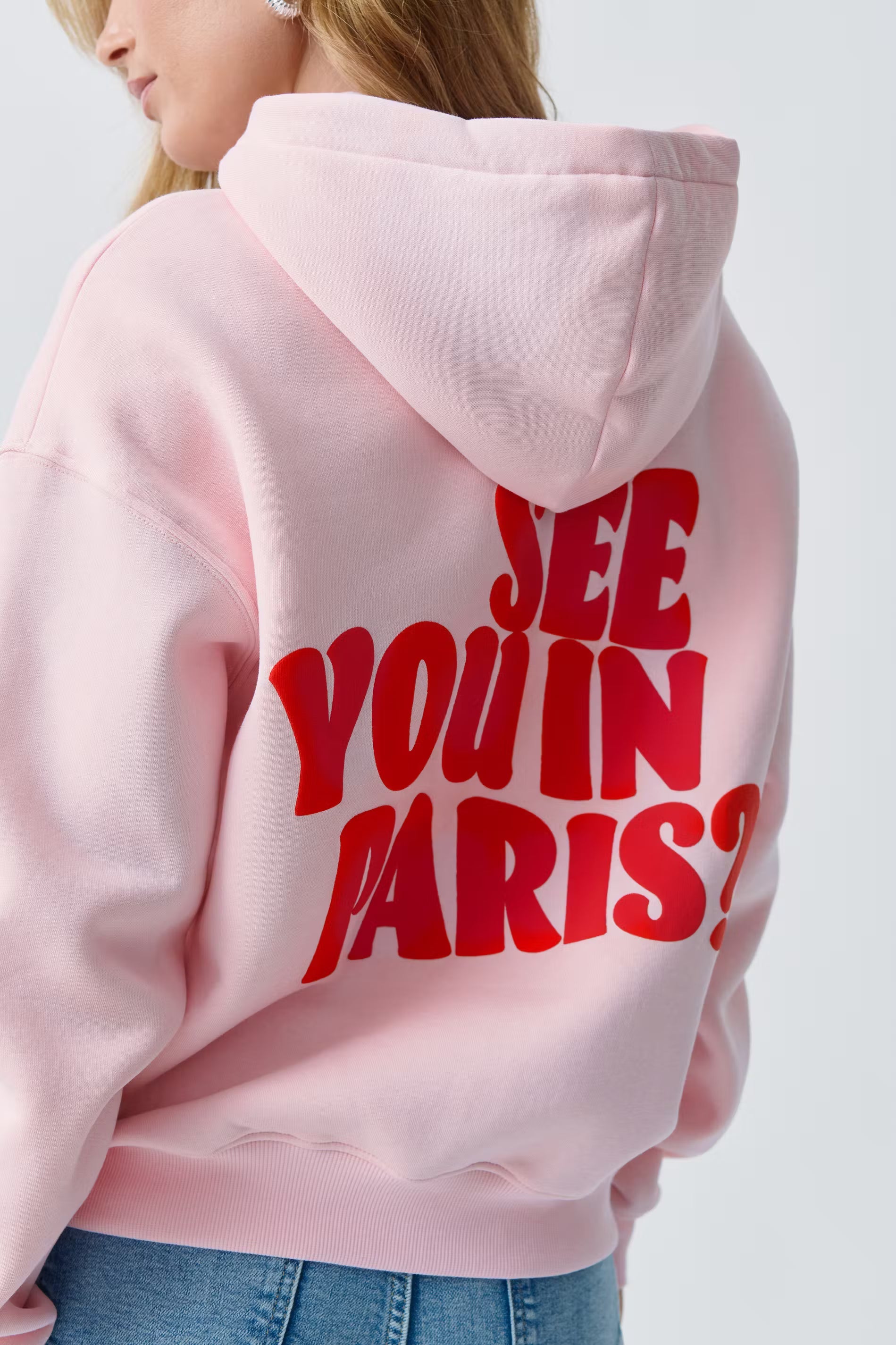 „See You In Paris" Hoodie Rosa