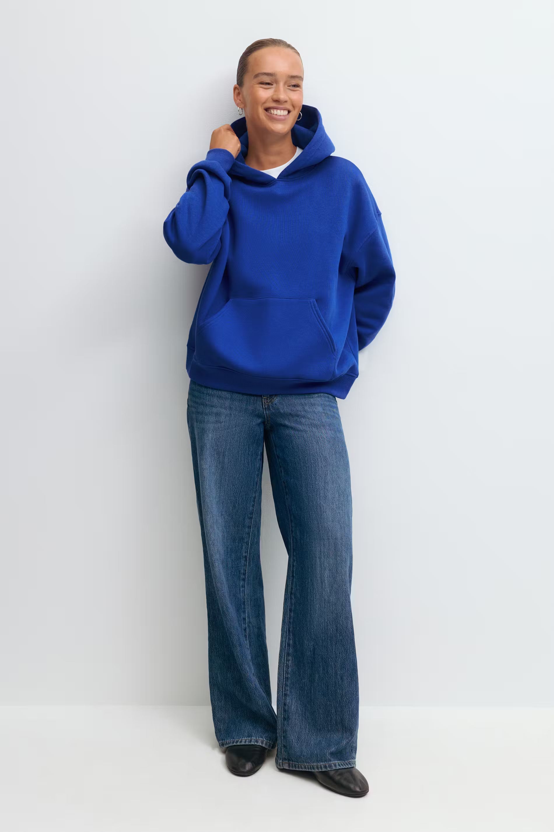 „Pause And Reset" Hoodie Blau