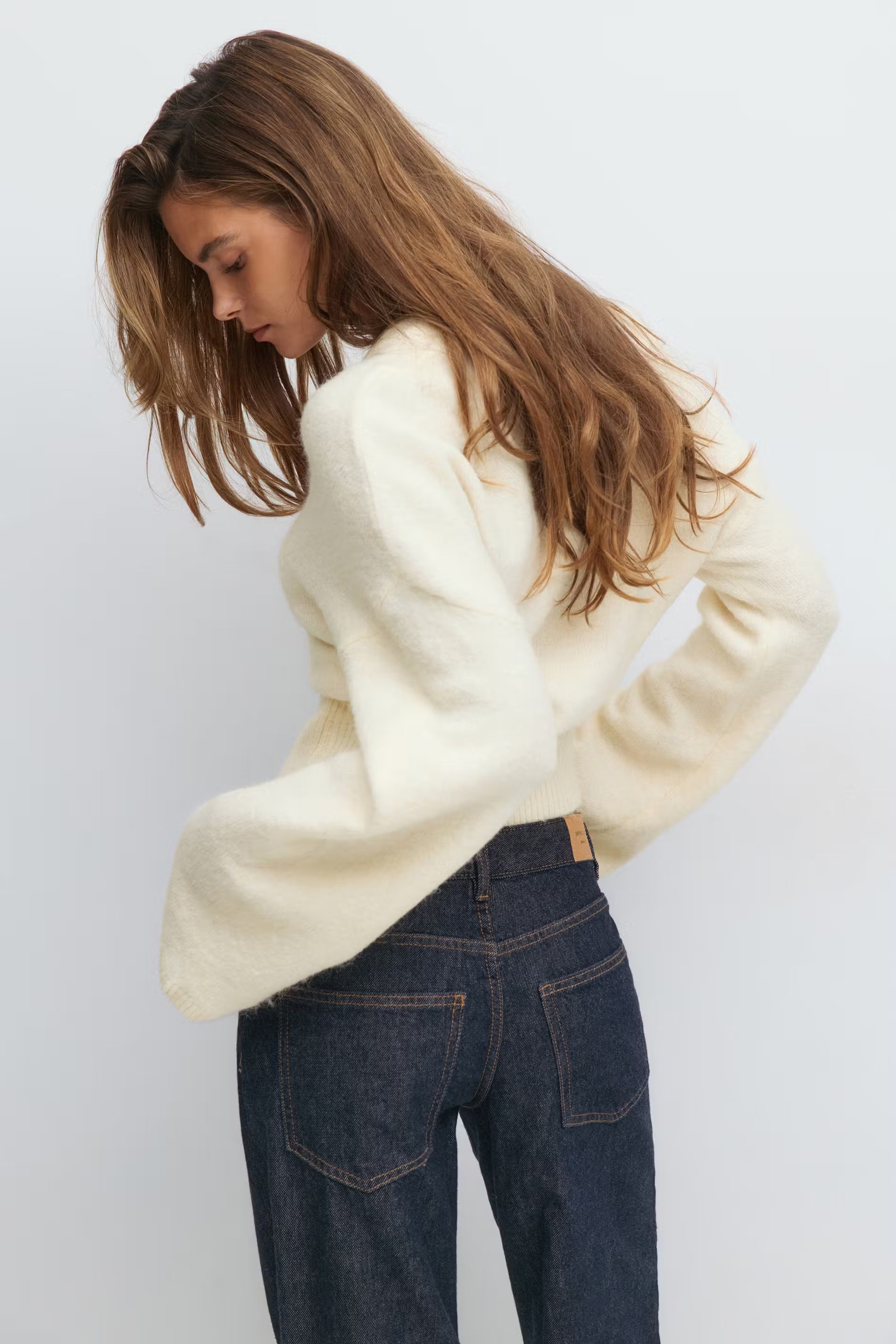 „Knitted" Sweater Gelb