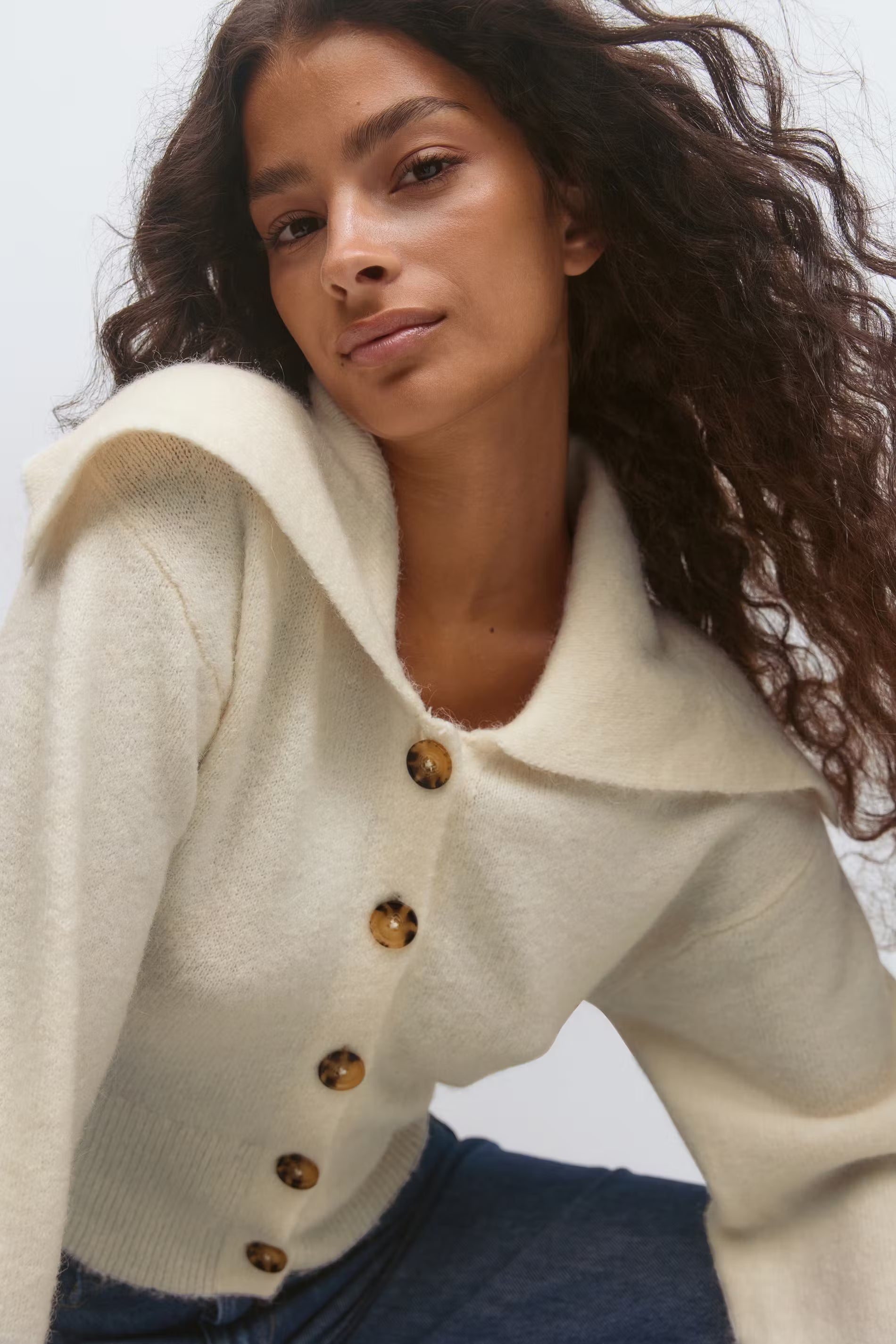 „Elise" Cardigan Weiß