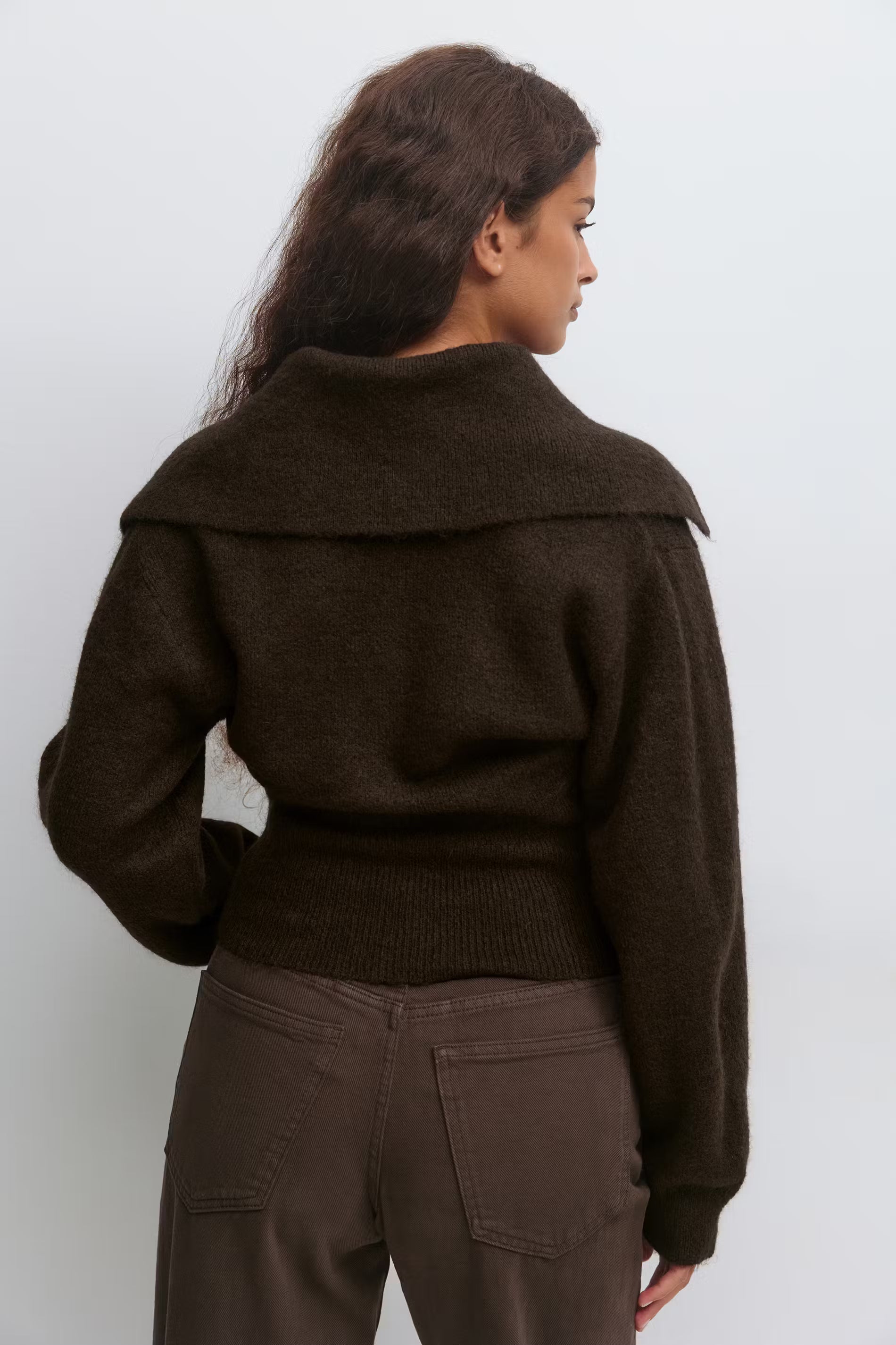 „Elise" Cardigan Braun