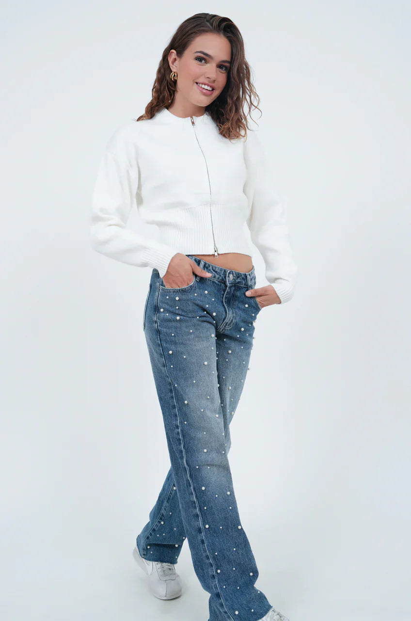 „Pearl" Jeans Blau