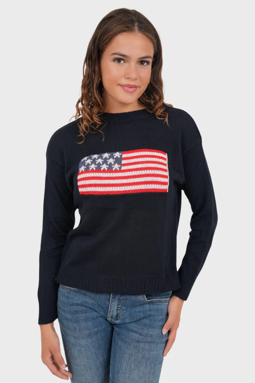 „Flag" Pullover Marine