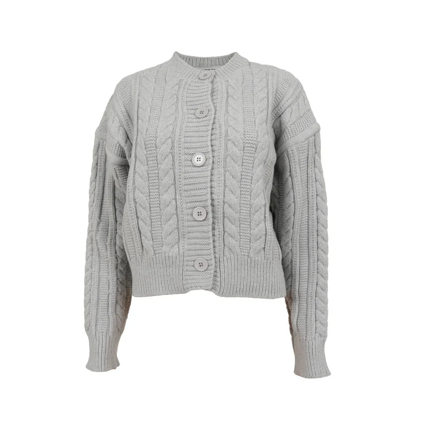 „Olivia" Strickjacke Grau