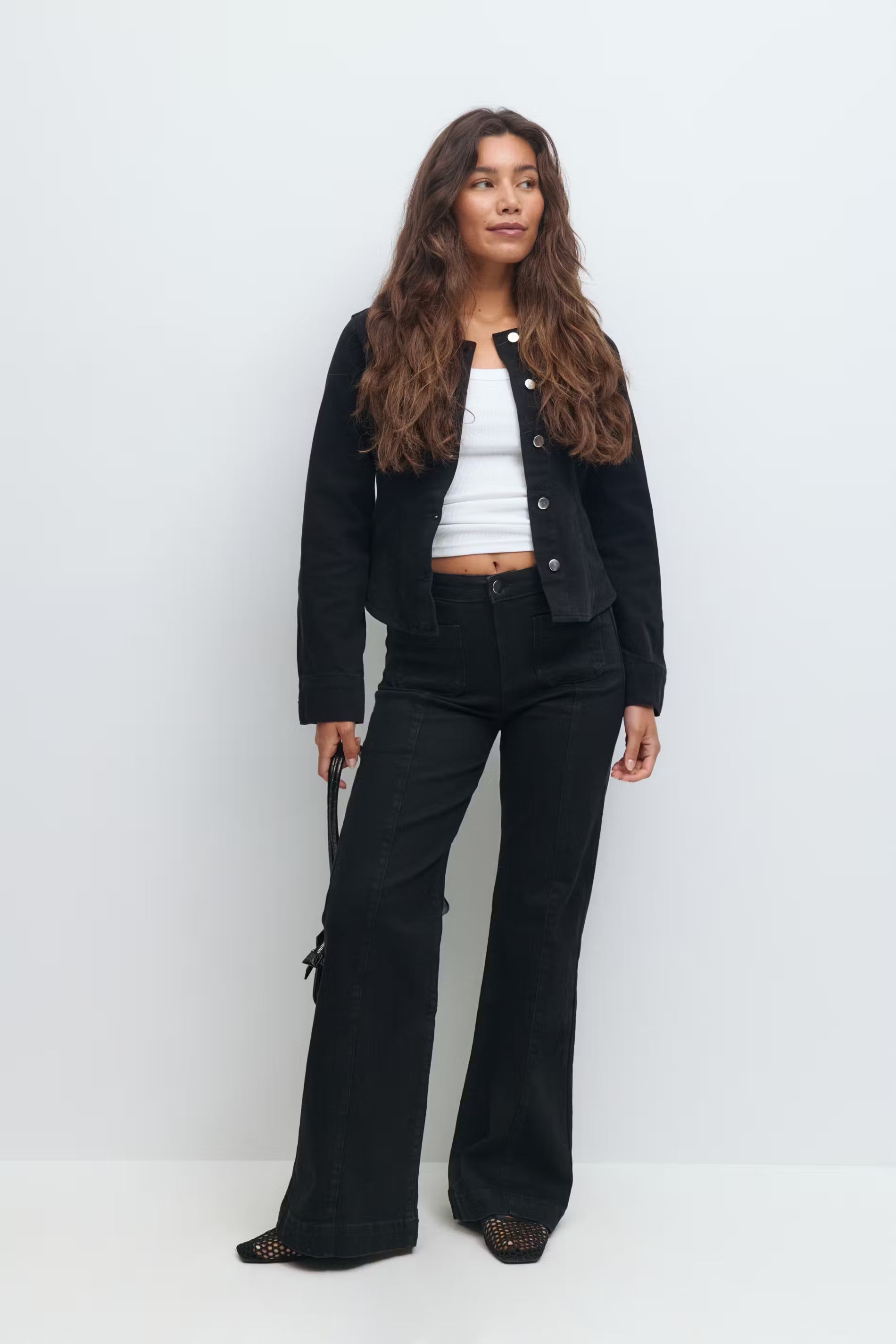 „Flare" Jeans Schwarz