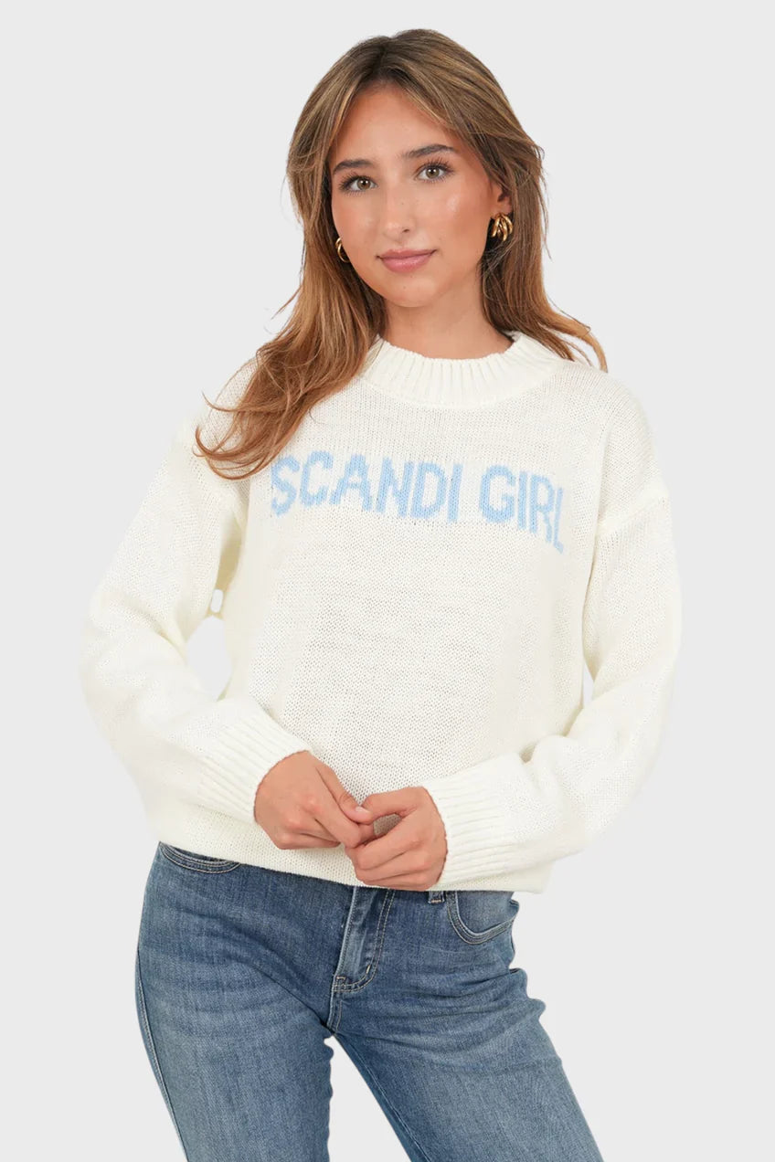 „Scandi Girl" Pullover weiß