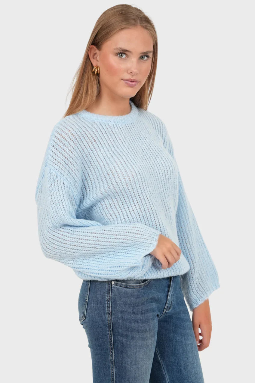 „Bisous" Pullover Blau