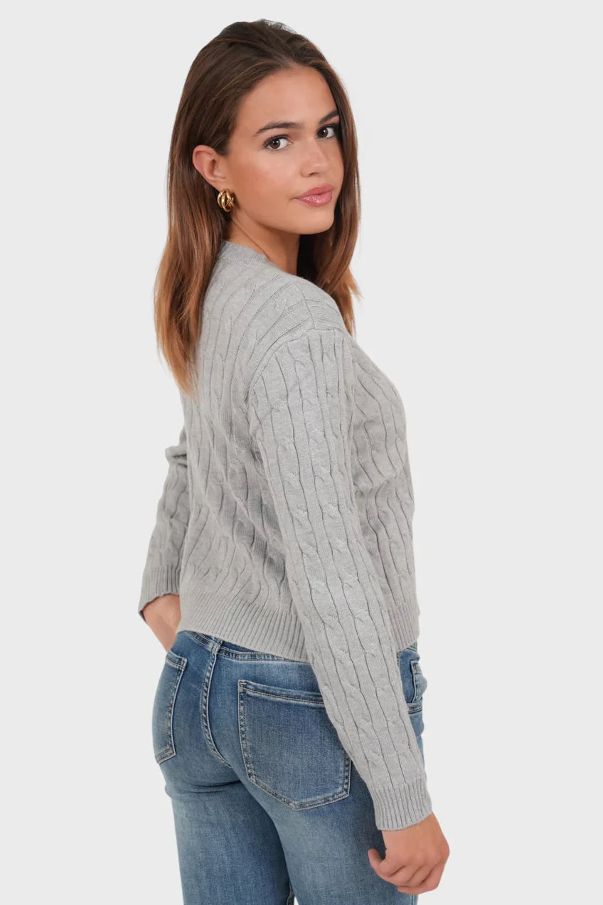 „Lily" Strickjacke Grau