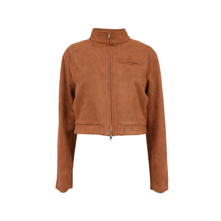 „Hasel" Lederjacke Braun