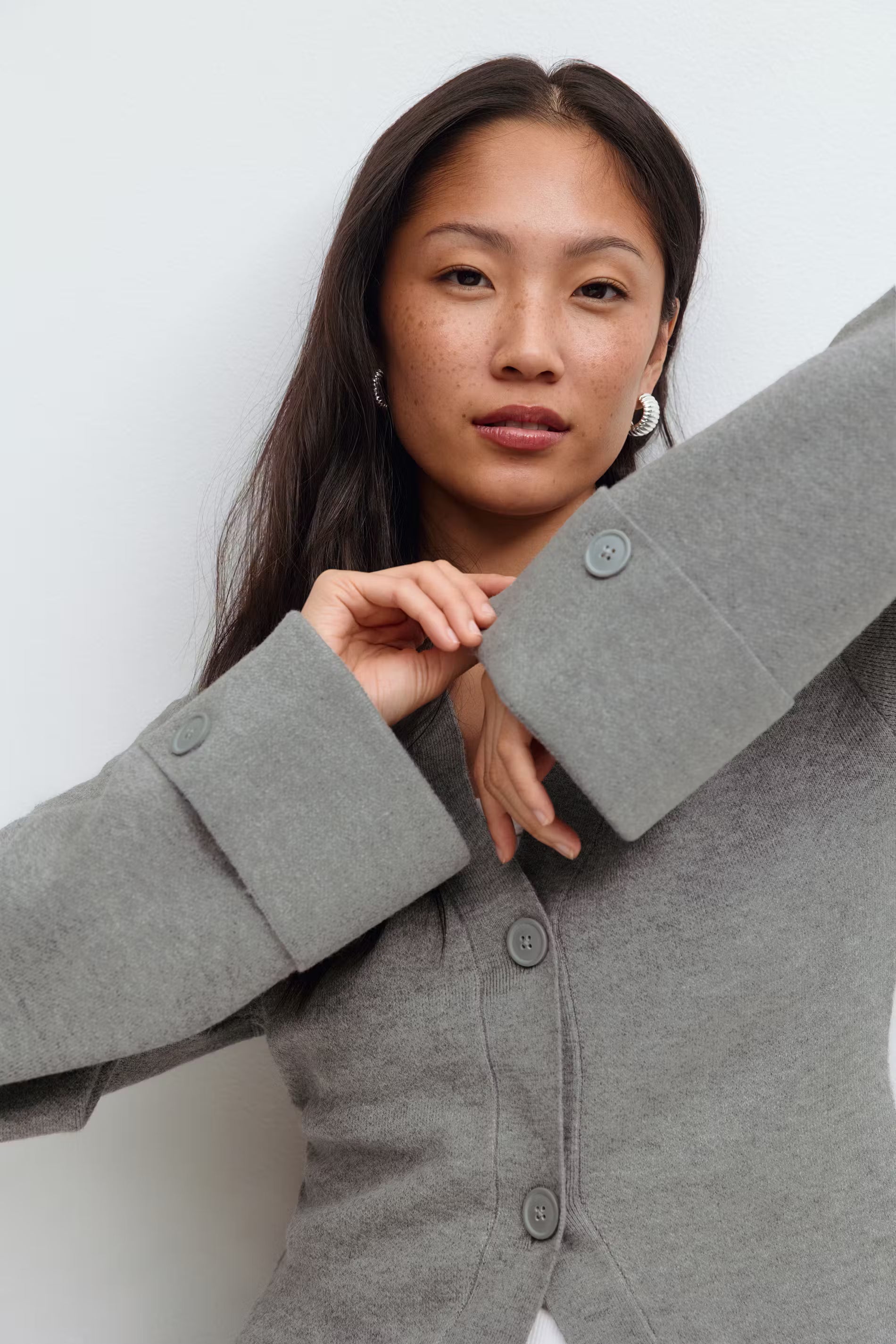 Knitted sculptured cardigan