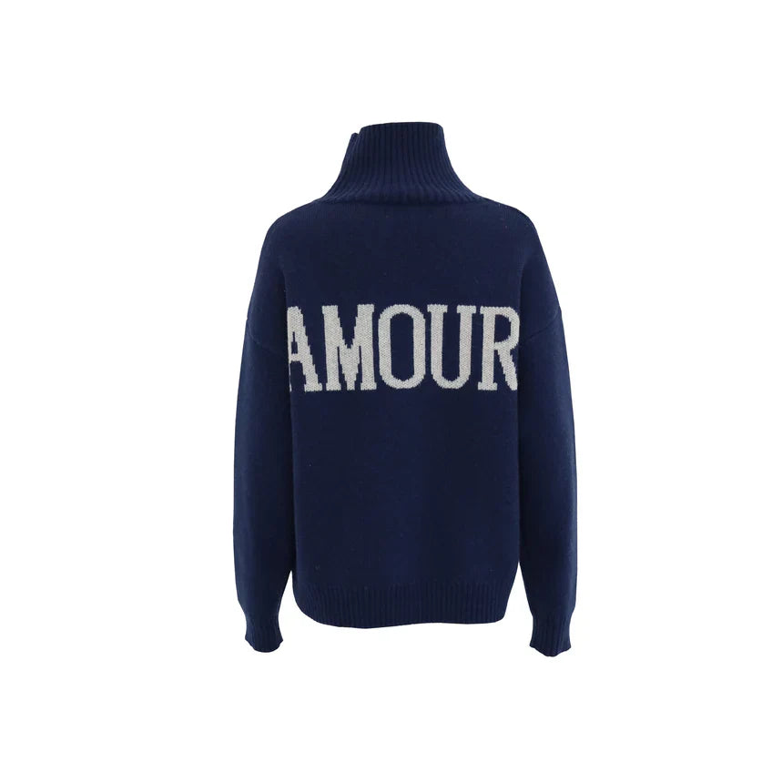 „Amour" Pullover Navy